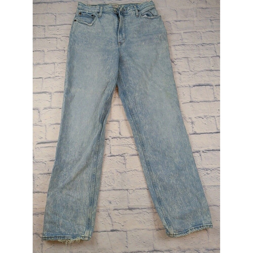 Abercrombie Fitch 90s Straight Ultra High Rise Light Wash Jeans Size 12R 31